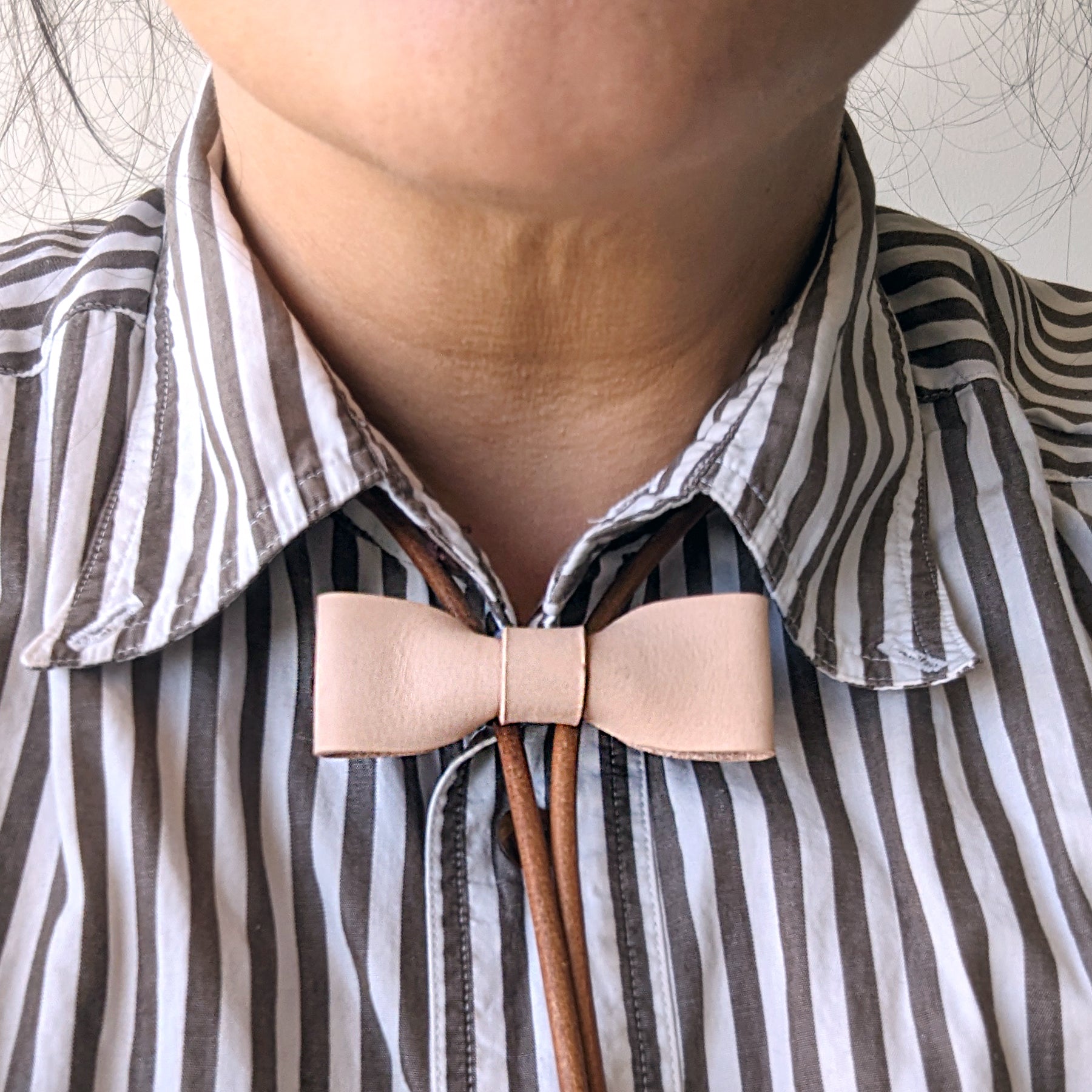 Bow Leather Bolo Ties