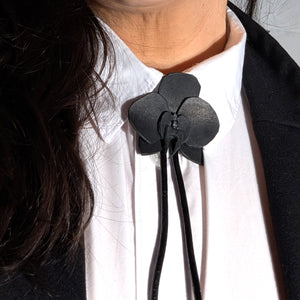 Orchid Leather Bolo Tie