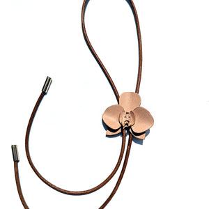 Orchid Leather Bolo Tie