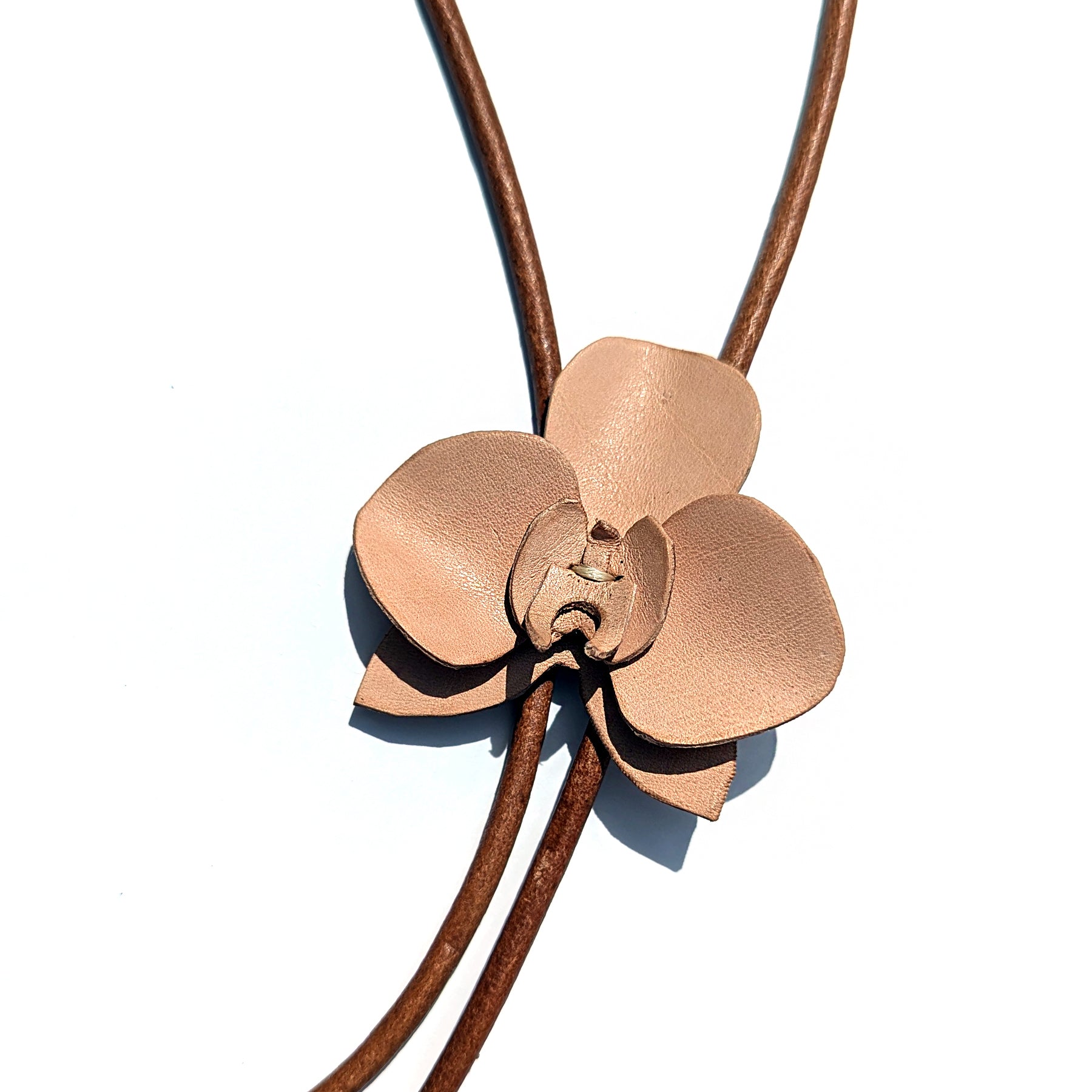 Orchid Leather Bolo Tie