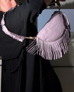 Load image into Gallery viewer, Fringe Mini Slice Shoulder Bag with Fringe Strap
